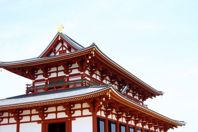 岩倉具視の公家時代をイメージさせる、現在奈良県にある平城宮跡資料館の写真