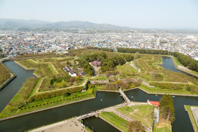幕末に築かれた星形の要塞で函館のシンボル！五稜郭の写真